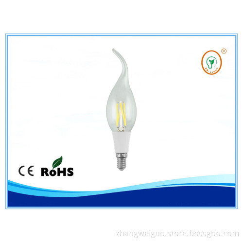 New and hot LED filament candle lamp 2W